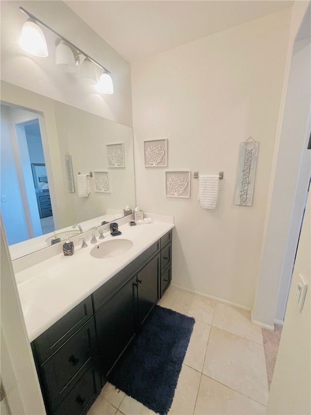 4772 Marrieta St, Jurupa Valley, CA 91752 - bathroom featuring vanity, tile patterned floors, and baseboards