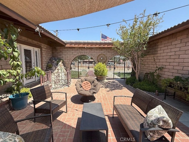 17857 Main St, Hesperia, CA 92345 - view of patio with a gate and an outdoor living space