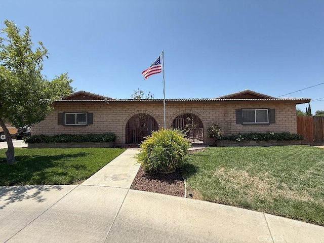 17857 Main St, Hesperia, CA 92345 - single story home featuring stone siding and a tile roof