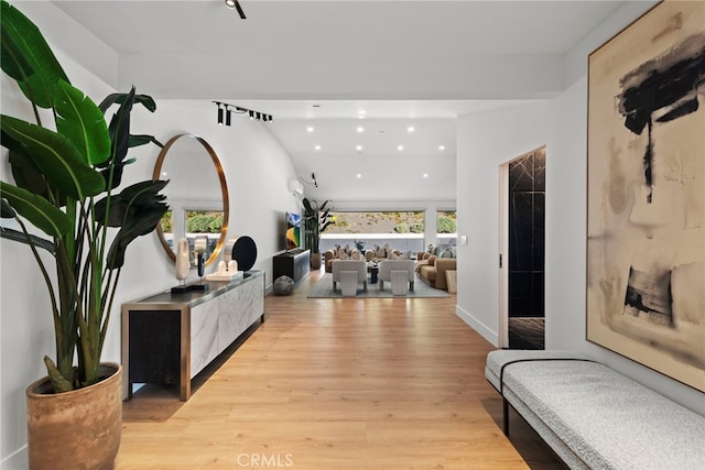 1318 Outrigger Dr, Corona Del Mar, CA 92625 - hall with light wood finished floors and recessed lighting