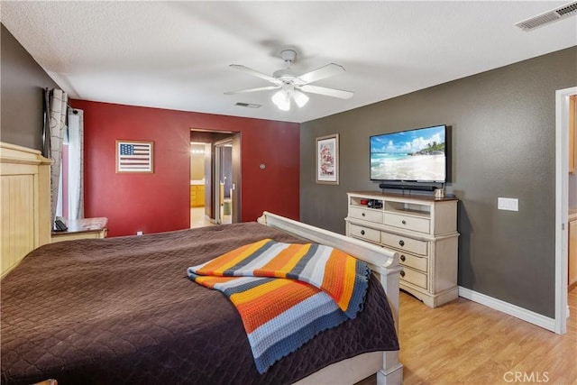 7311 Pinewood Ct, Eastvale, CA 92880 - bedroom with light wood-style flooring, ceiling fan, and baseboards