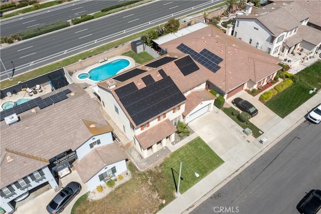 7311 Pinewood Ct, Eastvale, CA 92880 - drone / aerial view of a pool