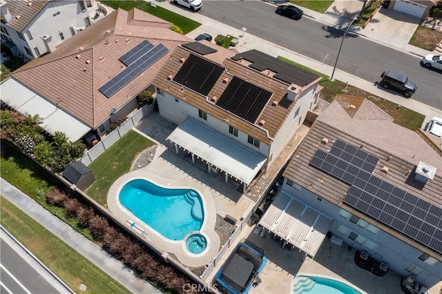 7311 Pinewood Ct, Eastvale, CA 92880 - drone / aerial view of a pool