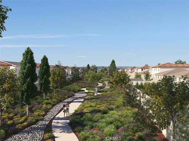 view of yard with a residential view