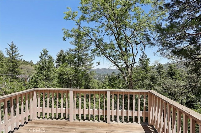 24571 Albrun Dr, Crestline, CA 92325 - view of wooden terrace