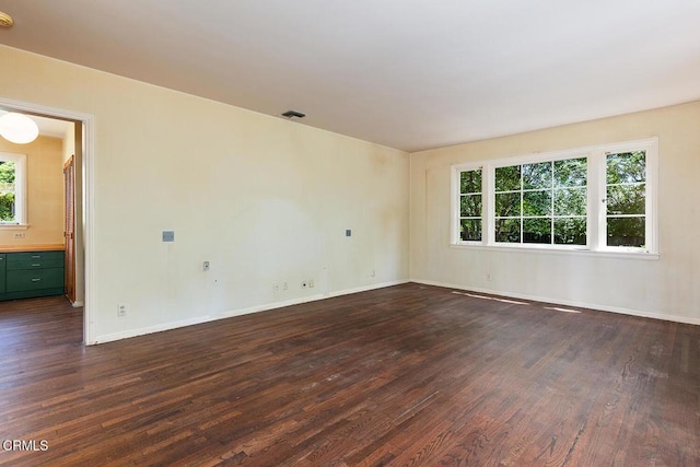 525 Laguna Rd, Pasadena, CA 91105 - empty room with dark wood-style flooring, baseboards, and a smoke detector