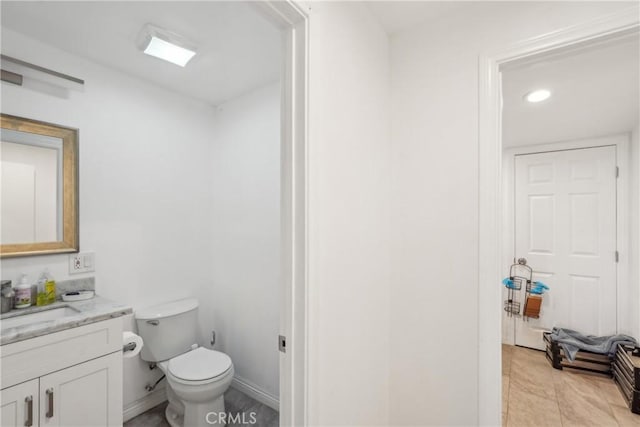 22702 Timbertop Ln, Diamond Bar, CA 91765 - bathroom featuring toilet, vanity, and recessed lighting