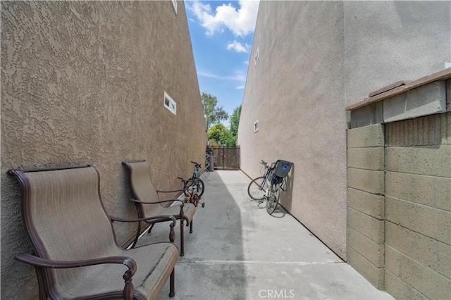 view of patio with fence