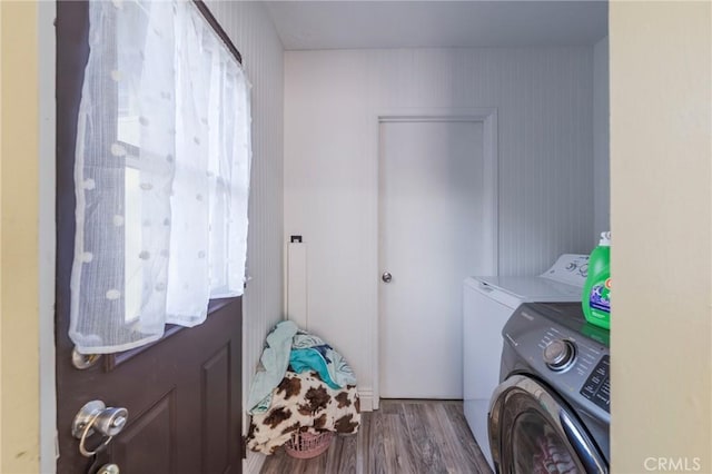 1763 W 245th St, Torrance, CA 90501 - washroom featuring independent washer and dryer and wood finished floors