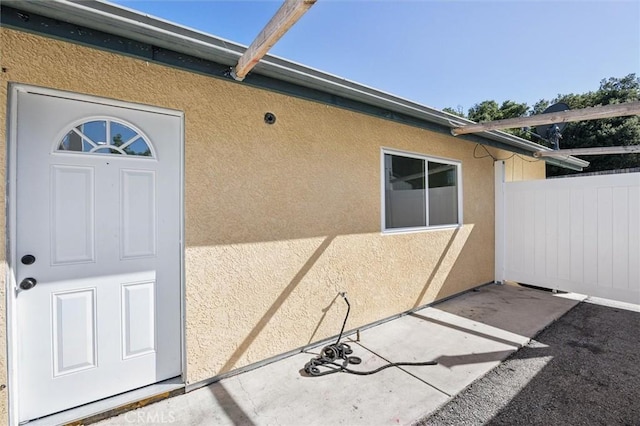 8825 Old Santa Rosa Rd, Atascadero, CA 93422 - doorway to property featuring stucco siding
