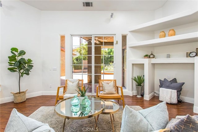 34879 Olive Tree Ln, Yucaipa, CA 92399 - living area featuring wood finished floors and baseboards