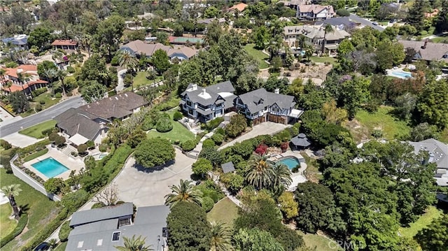 7008 Hawarden Dr, Riverside, CA 92506 - aerial view of property's location featuring a pool area and nearby suburban area