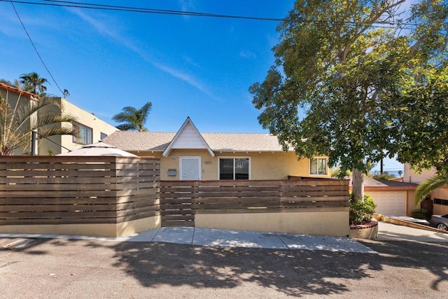 1855 Rubenstein Dr, Cardiff By The Sea, CA 92007 - view of front of home featuring stucco siding and a fenced front yard