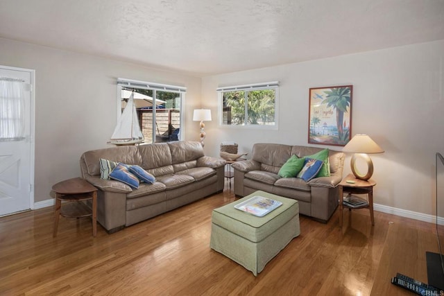 1855 Rubenstein Dr, Cardiff By The Sea, CA 92007 - living room featuring wood finished floors and baseboards