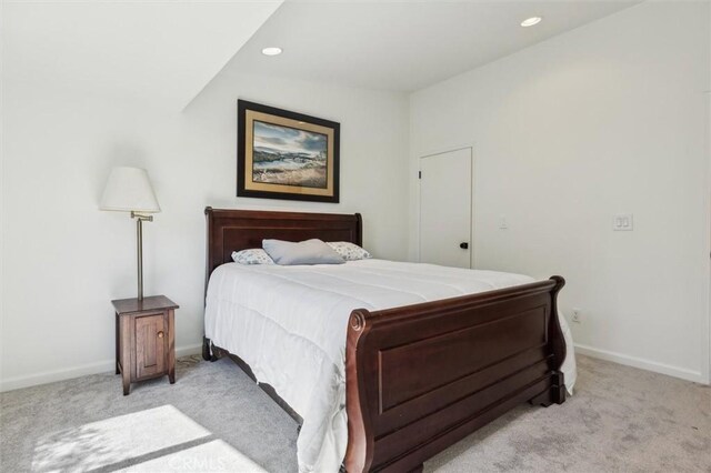 1334 Tourney Hill Ln Unit 61, Nipomo, CA 93444 - bedroom with light colored carpet, baseboards, and recessed lighting