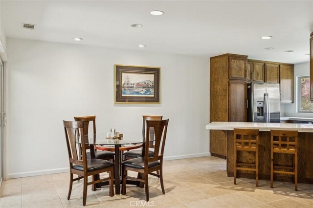 1334 Tourney Hill Ln Unit 61, Nipomo, CA 93444 - dining space with recessed lighting, baseboards, and light tile patterned floors