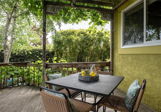 1909 Belmont Ln Unit B, Redondo Beach, CA 90278 - wooden terrace featuring outdoor dining space