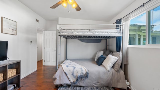 1420 E Ln, Imperial Beach, CA 91932 - bedroom with wood finished floors, baseboards, and ceiling fan