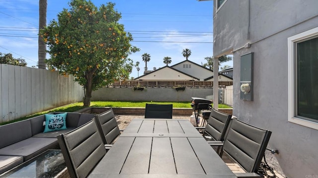 1420 E Ln, Imperial Beach, CA 91932 - fenced backyard featuring outdoor lounge area
