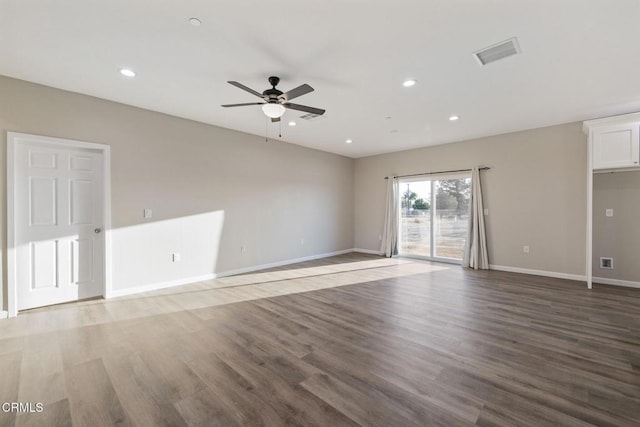 40719 E 171st St E, Lake Los Angeles, CA 93535 - spare room with ceiling fan, recessed lighting, wood finished floors, and baseboards