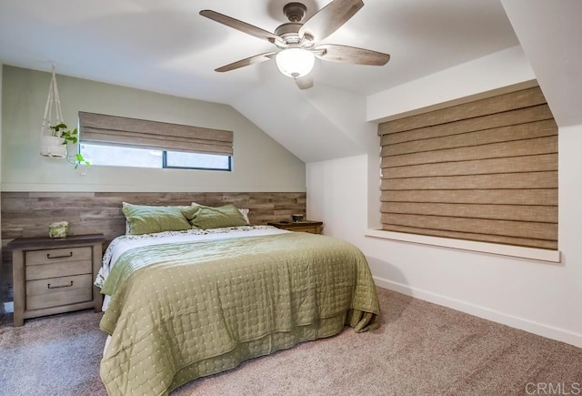 2444 Via Dieguenos, Alpine, CA 91901 - carpeted bedroom featuring lofted ceiling and ceiling fan