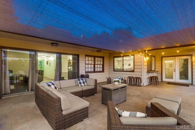 2444 Via Dieguenos, Alpine, CA 91901 - view of patio / terrace with an outdoor living space and french doors