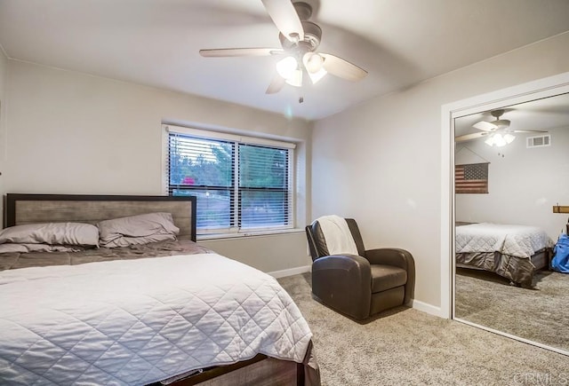 2444 Via Dieguenos, Alpine, CA 91901 - bedroom featuring carpet floors, baseboards, and a ceiling fan