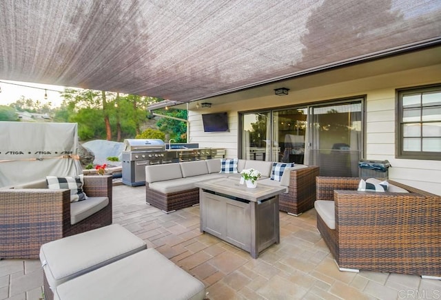 2444 Via Dieguenos, Alpine, CA 91901 - view of patio featuring an outdoor hangout area and area for grilling