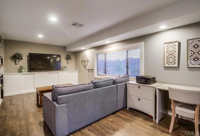 2444 Via Dieguenos, Alpine, CA 91901 - living area featuring wood finished floors and recessed lighting