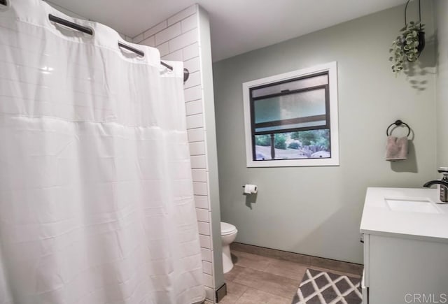 2444 Via Dieguenos, Alpine, CA 91901 - full bathroom with vanity, toilet, and a shower with curtain