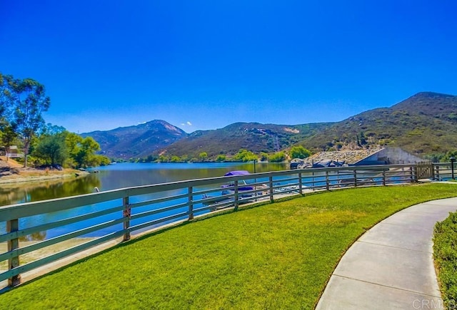 2444 Via Dieguenos, Alpine, CA 91901 - view of yard with a water and mountain view