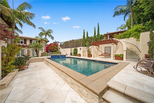 1502 Paseo La Cresta, Palos Verdes Estates, CA 90274 - view of swimming pool featuring a pergola and a patio area