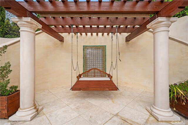 1502 Paseo La Cresta, Palos Verdes Estates, CA 90274 - view of patio / terrace featuring a pergola