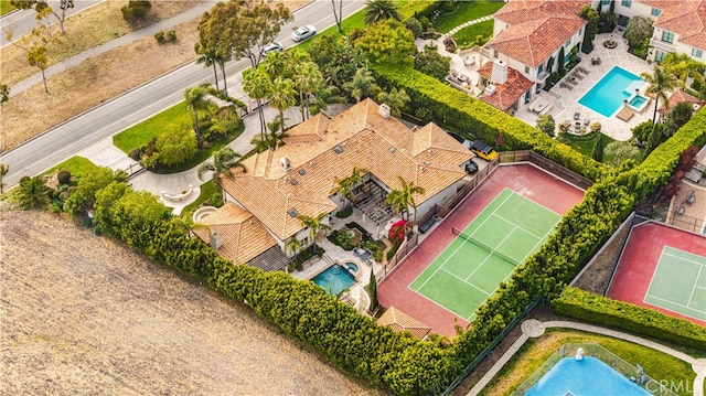 1502 Paseo La Cresta, Palos Verdes Estates, CA 90274 - drone / aerial view of a pool area