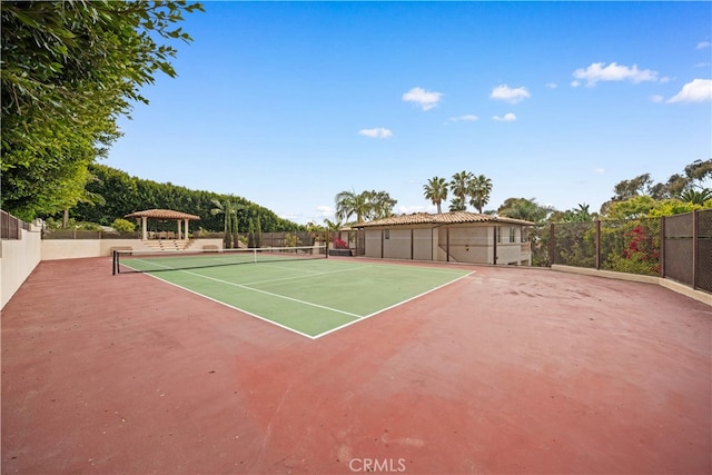 1502 Paseo La Cresta, Palos Verdes Estates, CA 90274 - view of tennis court with a gazebo