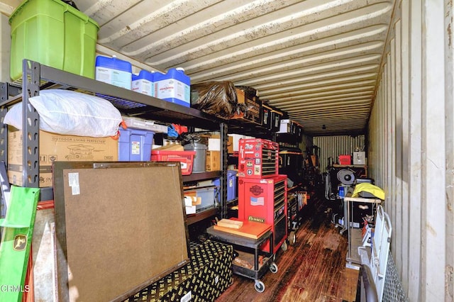 view of storage area