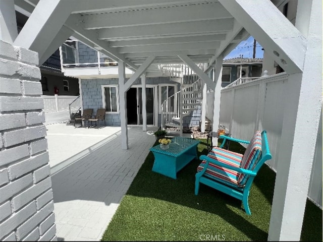 5331 E Ocean Blvd, Long Beach, CA 90803 - view of patio / terrace with stairway