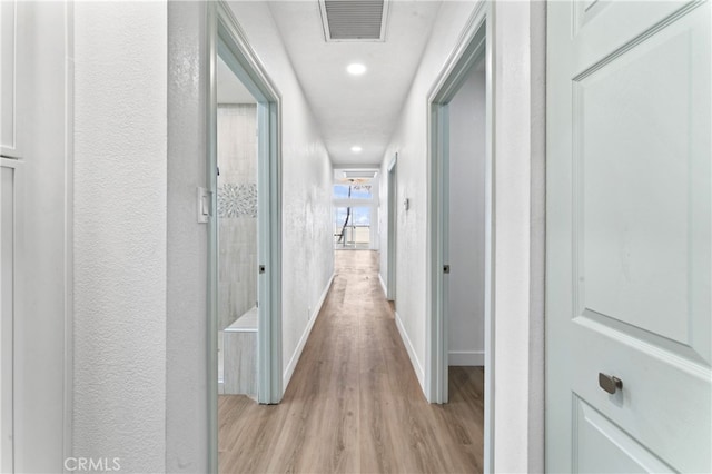 5331 E Ocean Blvd, Long Beach, CA 90803 - hallway with light wood-type flooring and recessed lighting