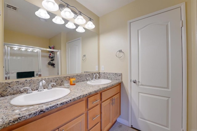 178 Via Montisi, Santee, CA 92071 - bathroom featuring a shower stall and double vanity