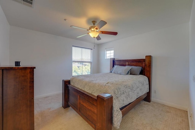 178 Via Montisi, Santee, CA 92071 - bedroom featuring light colored carpet, baseboards, and ceiling fan