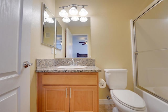 178 Via Montisi, Santee, CA 92071 - bathroom featuring vanity, toilet, and enclosed tub / shower combo