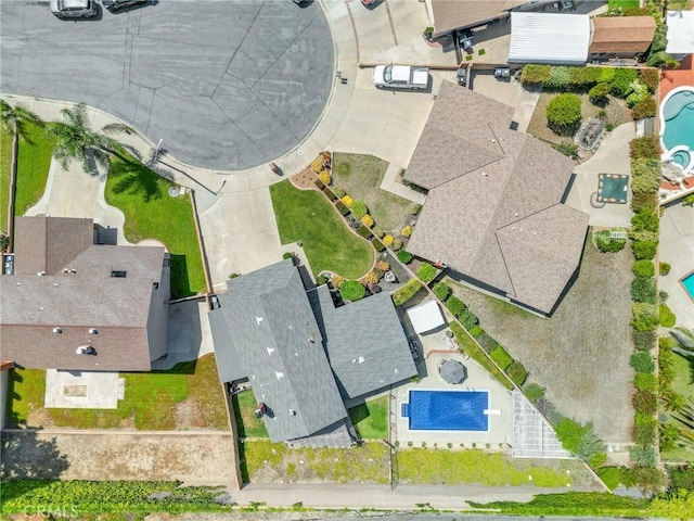 bird's eye view of a pool