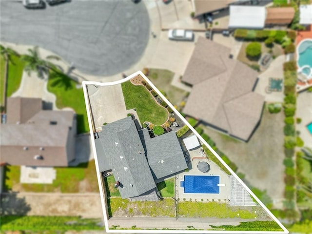 view of property location featuring property parcel outlined and a pool