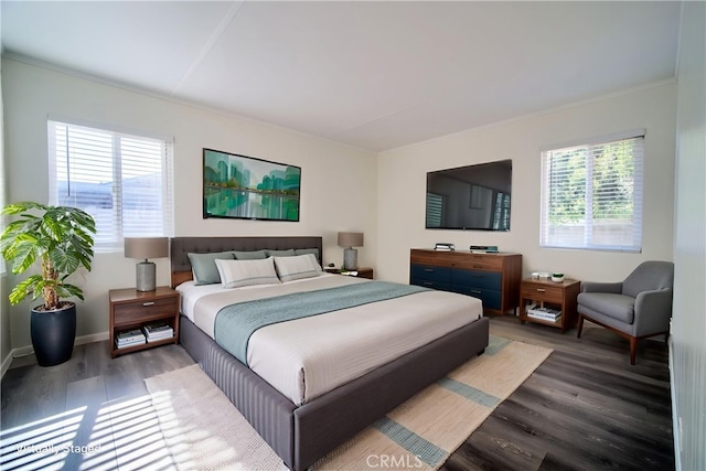 214 E Marshall Blvd, San Bernardino, CA 92404 - bedroom featuring multiple windows, crown molding, and wood finished floors