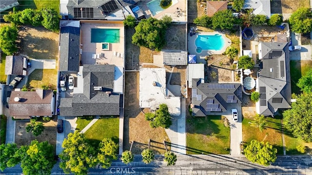 214 E Marshall Blvd, San Bernardino, CA 92404 - aerial view of residential area with a pool area