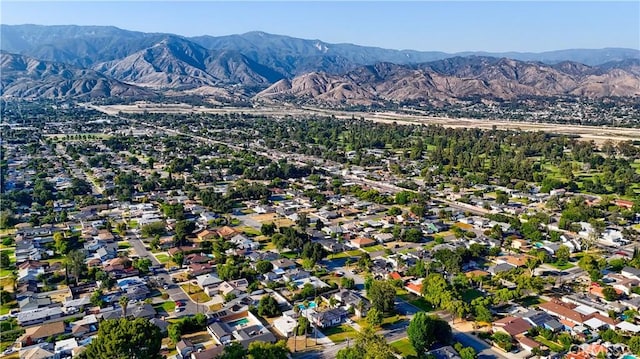 214 E Marshall Blvd, San Bernardino, CA 92404 - aerial overview of property's location featuring mountains