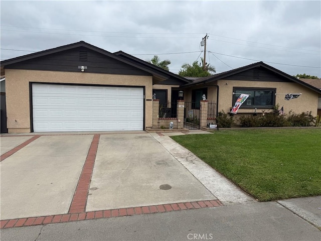 1467 W Southgate Ave, Fullerton, CA 92833 - ranch-style home with driveway, stucco siding, a garage, and a gate