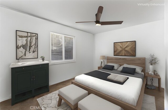 1467 W Southgate Ave, Fullerton, CA 92833 - bedroom featuring baseboards and a ceiling fan