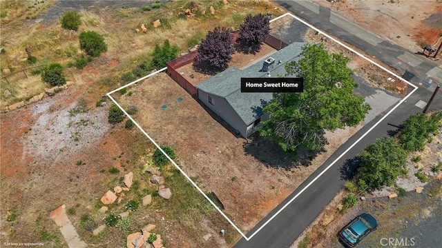 6383 Harvey Rd, Paradise, CA 95969 - aerial view of property and surrounding area with property boundaries highlighted