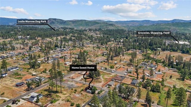 6383 Harvey Rd, Paradise, CA 95969 - aerial view of property and surrounding area featuring a mountainous background
